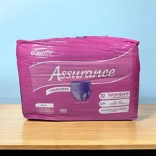 New Equate Assurance Underwear 20ct Womens Small/Medium Max Absorb w/Odor Guard®