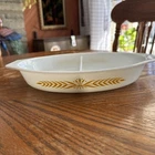 Vintage Pyrex Promotional 1960 Royal Wheat 1 1/2 qt Divided Casserole No Lid