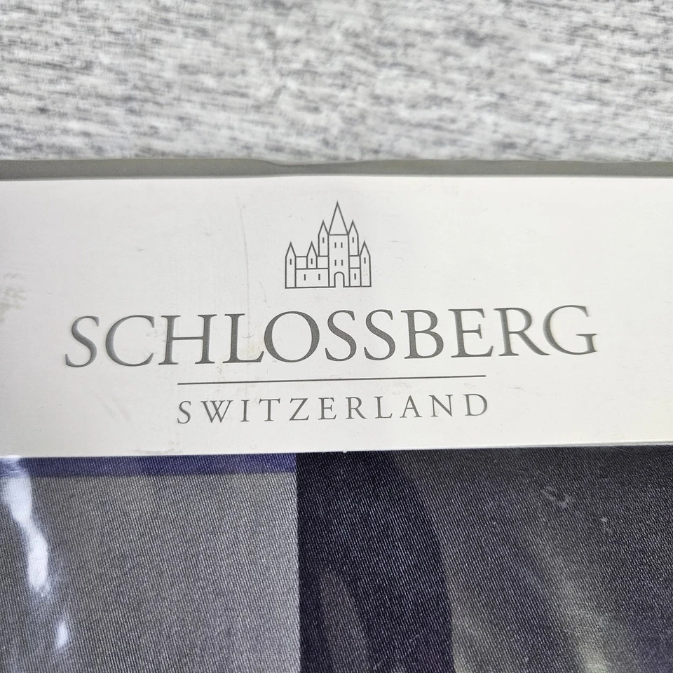 $700 Schlossberg Switzerland Satin Noblesse Ascot Plaid Twin Duvet + Pillowcases - Image 4 of 4