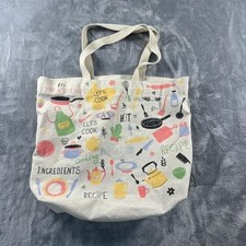 Cute white and multi-colored tote bag