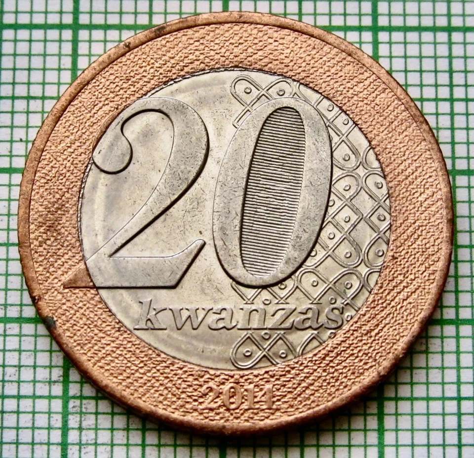 ANGOLA 2014 20 KWANZAS, Queen Njinga A Mbande BI-METALLIC km# 111 UNC - Image 3 of 4