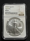 2025 P $1 American Silver Eagle "Privy" 1oz .999 Silver NGC MS69 Brown Label!!