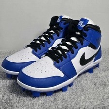 Jordan 1 Retro MCS Baseball Cleats Men's 10 Game Royal Blue Black AV5354-411 NIB