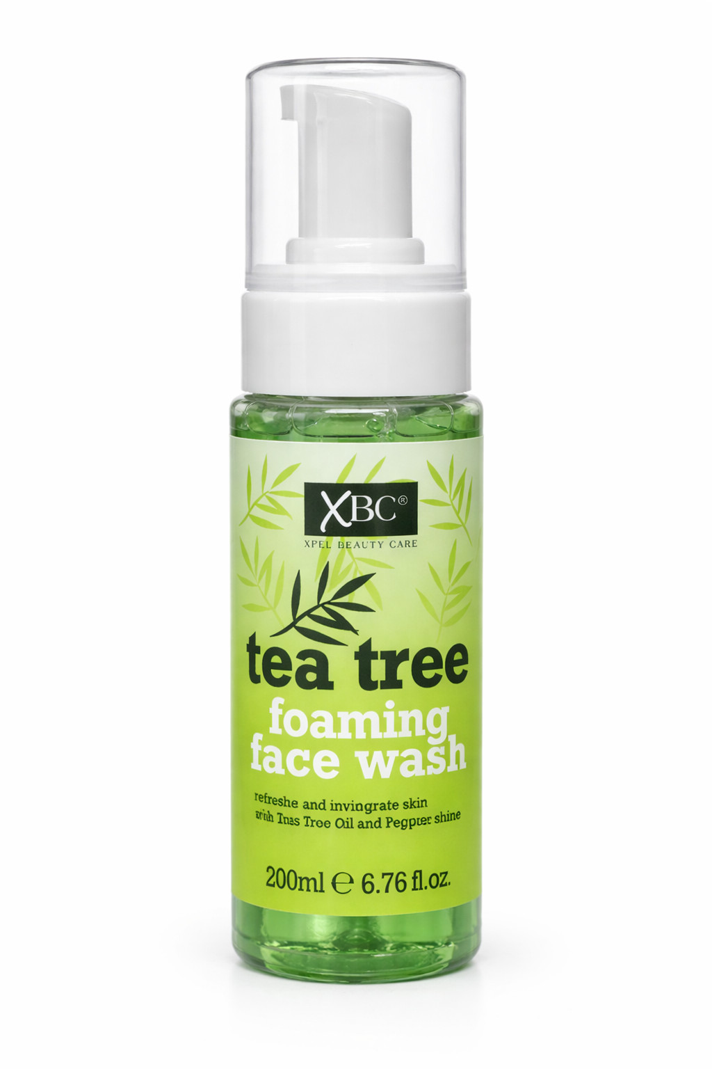 Xpel XBC Tea Tree Foaming Face Wash Peppermint Cleanses & Refreshes Skin - 200ml