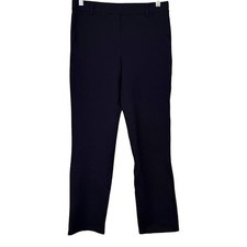 Quince Navy Blue Ultra Stretch Ponte Straight Leg Ankle Trouser Pants Womens M