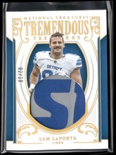 2025 Panini National Treasures Tremendous Treasures Sam LaPorta Gold Patch 02/10