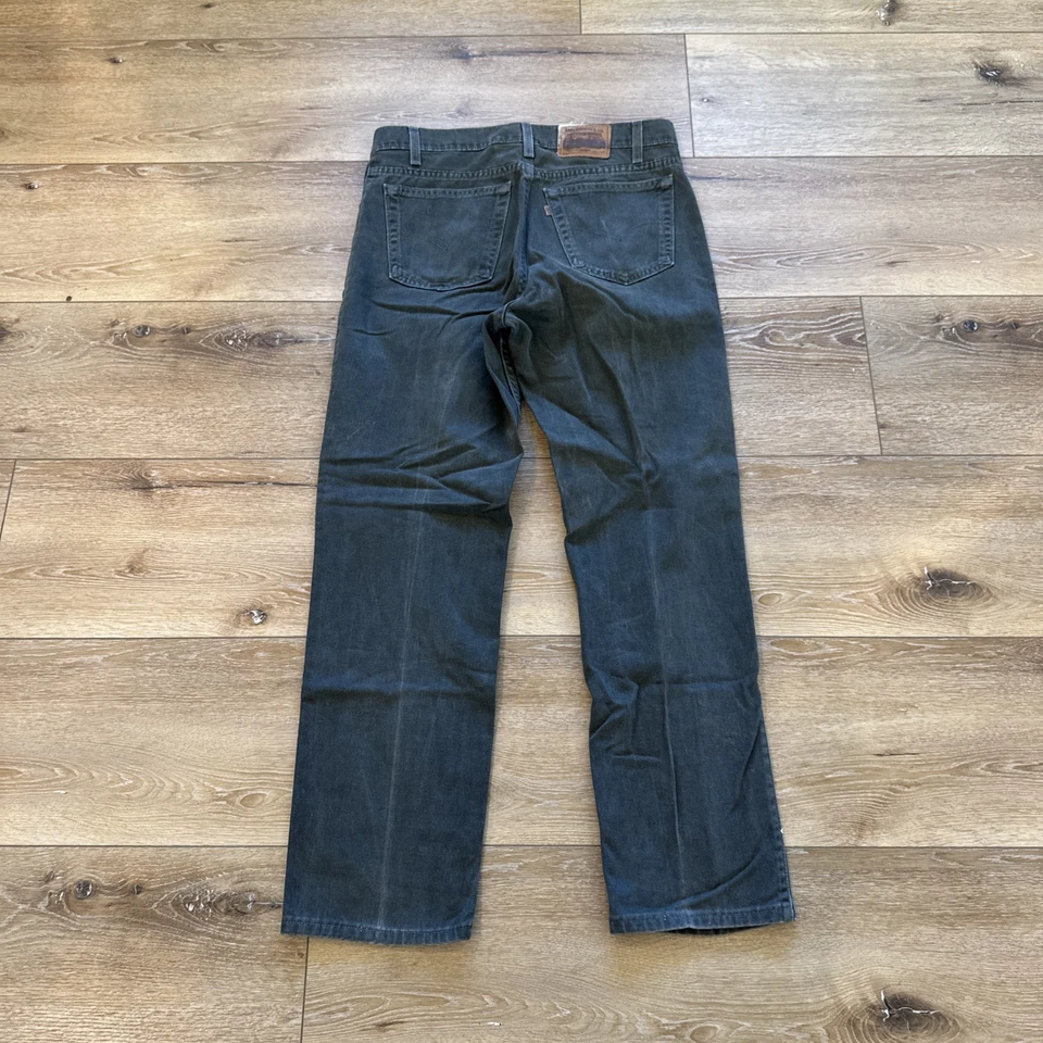 Vintage Levis 540 Jeans Mens 33 x 29 Green Relaxed Straight Leg Denim 90s - Image 3 of 4