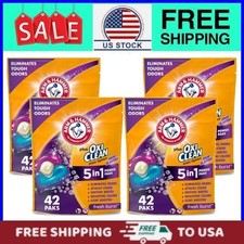 (4 pack) ARM & HAMMER Plus OxiClean Odor Blasters 5-in-1 Laundry Detergent Power