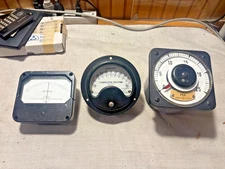 LOT OF VINTAGE GAUGES /  GE ,WESTON & UNKNOWN MFG Industrial gauges