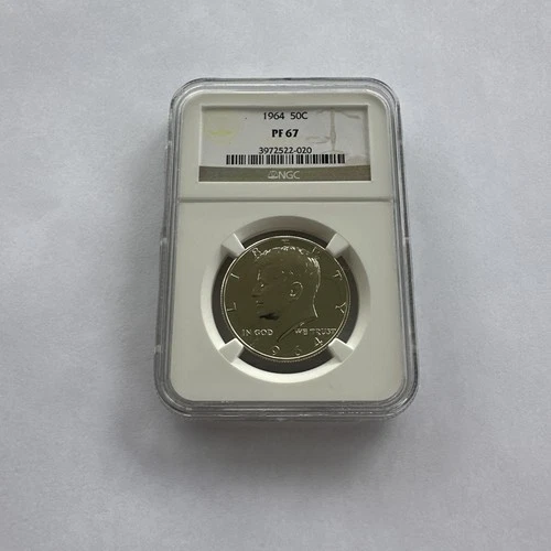 NGC PF 67 1964 Kennedy Half Dollar 50C 90% Silver Coin JFK