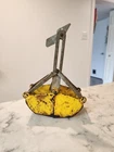 Vintage Mighty Tonka Metal Crane Clam Shell Bucket Yellow