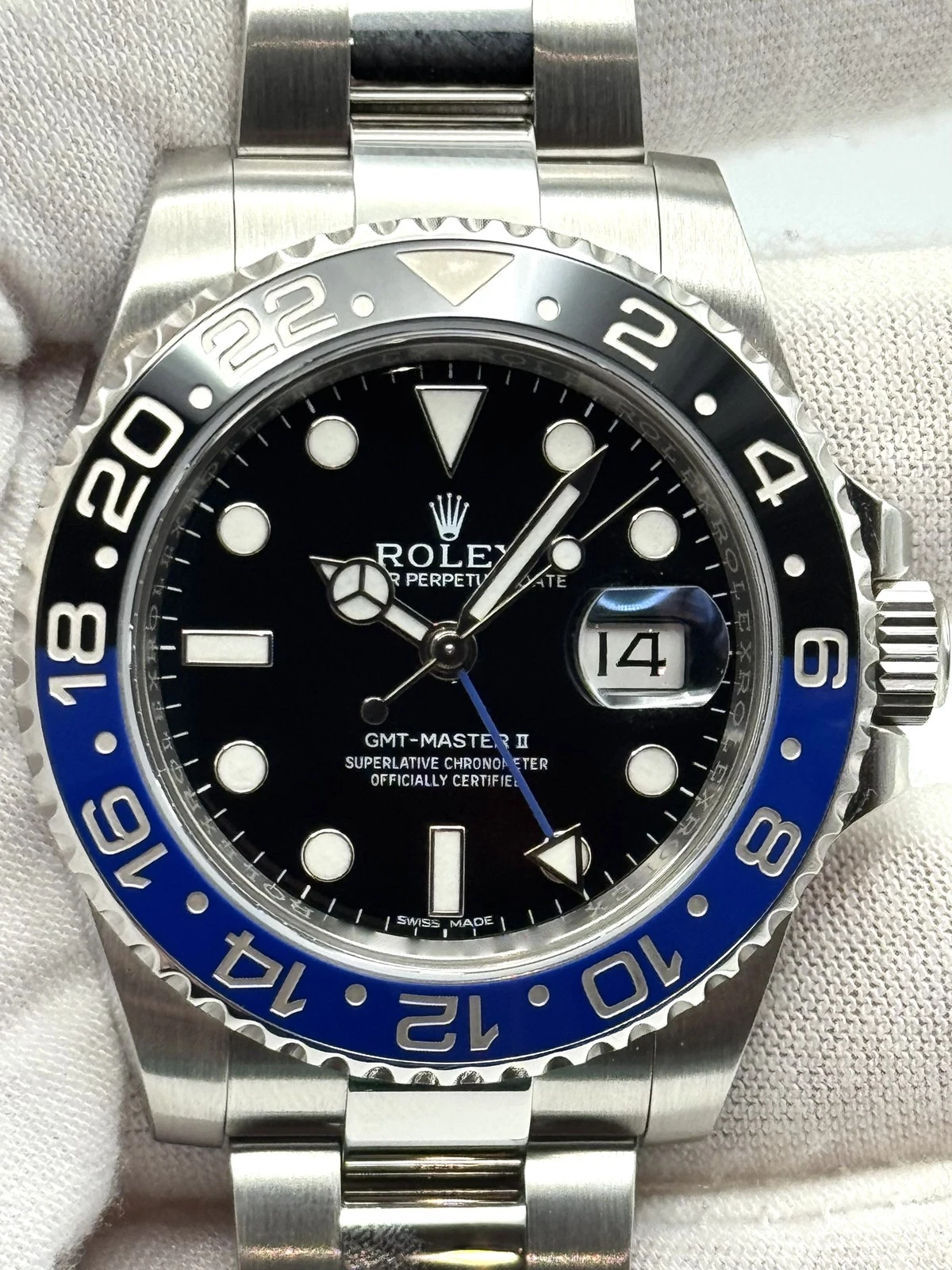 Rolex GMT Master II Batman Oyster Bracelet 116710BLNR Box & Papers 2014