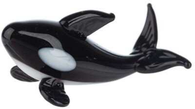 Ganz World Miniature Mini Collectible Glass Figurine ORCA WHALE  1''