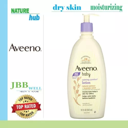 Aveeno Baby Calming Comfort Bath & Wash, Lavender & Vanilla, 18 fl. oz 