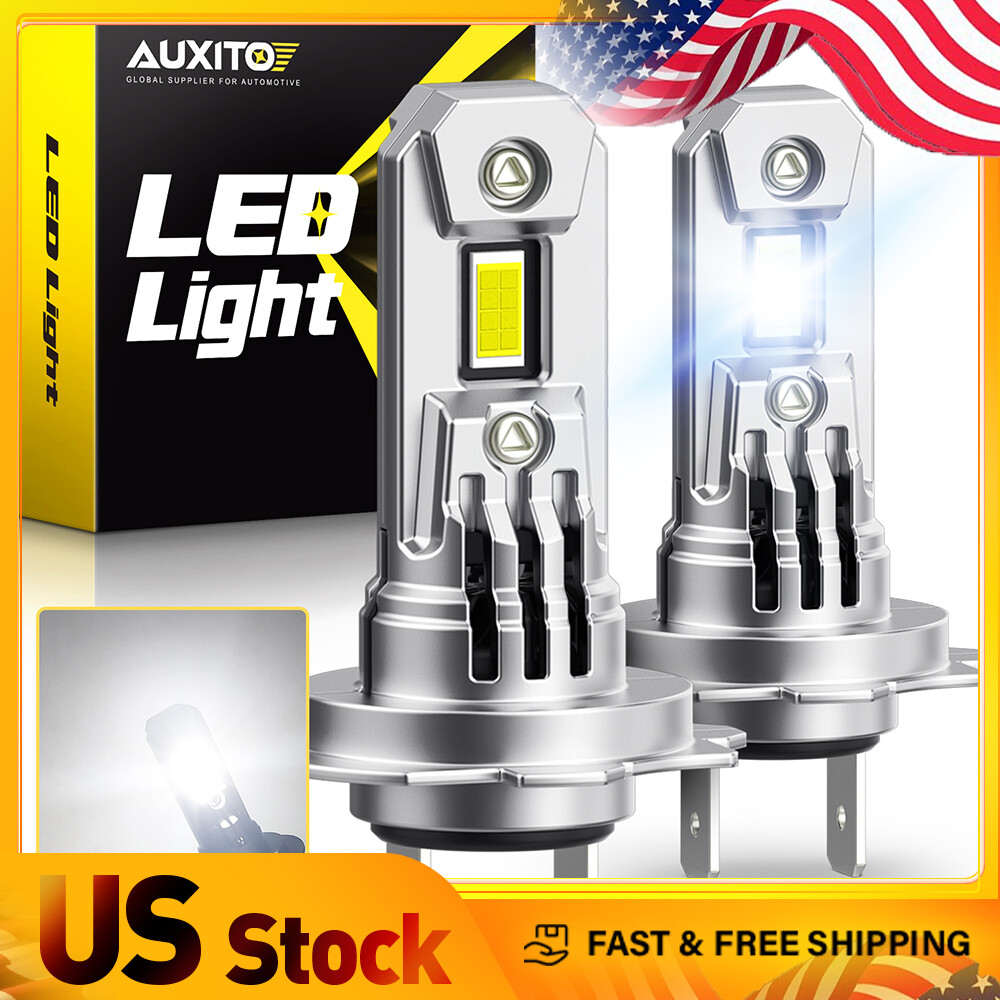 2X AUXITO LED H7 Headlight Bulb Kit High 6500K Low Super Beam White Cars Q16