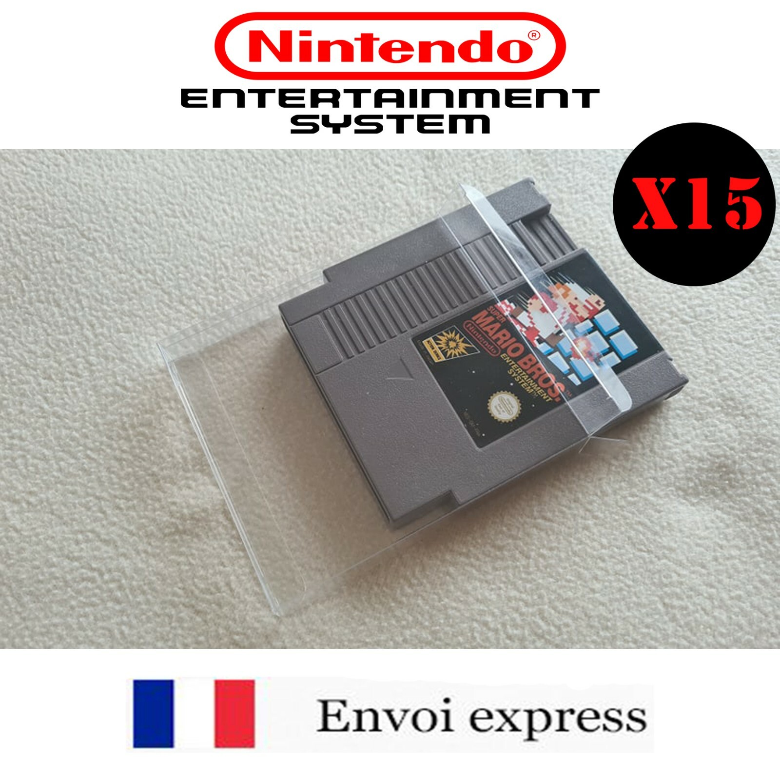 Sleeve NES de qualité supérieure boitier de protection cristallin pour boite de jeu