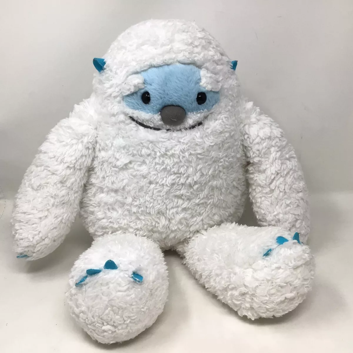 23-Inch Plush White and Blue Standing Tabletop Yeti Christmas Figure