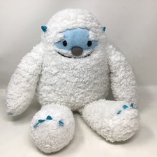 Aurora Yeti Yulli Abominable Snowman 15  White Blue Face Plush Stuffed Animal