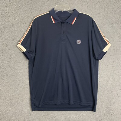 Albert Morris Polo Shirt Mens XLarge Blue Short Sleeve 100% Polyester Golf Logo