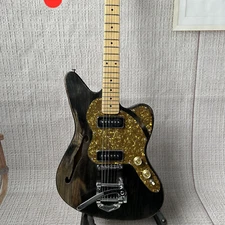 Custom Electric Guitar Mahogany Neck 6 Strings 22 Frets Black Solid Body