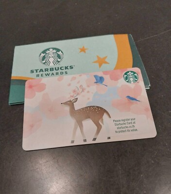 Starbucks Card Sakura Cherry Blossom 2025  Deer  Thailand