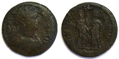 98-117 AD Roman Trajan Eirene & Homonoia YR 16 112-113 AD Alexandria AE Drachm