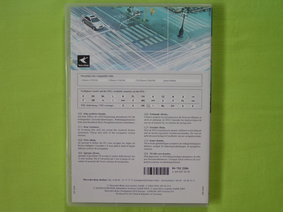 DVD NAVIGATION MERCEDES BENZ COMAND APS 2004 A B C CLK G GL M R VITO NTG 2 BLAU - Bild 2 von 4