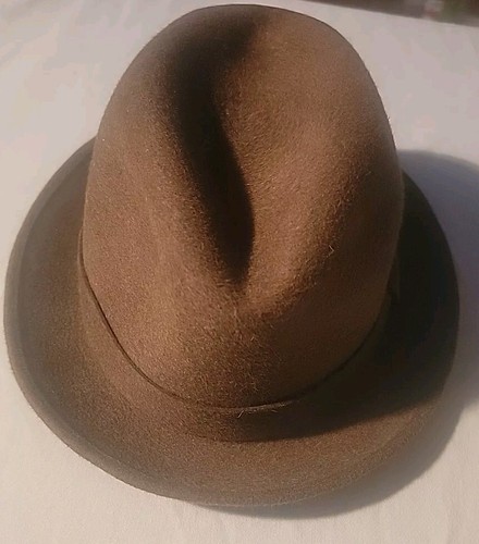 Vintage BORSALINO Grand Prix Paris 1900 Fedora Hat Size 6.5 Brown - Picture 4 of 12