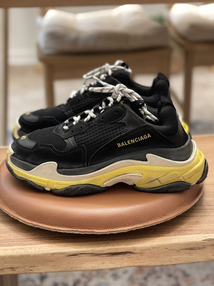 Balenciaga Triple S Black And Yellow Size US 11 EU 41 | eBay Balenciaga Triple S Black And Yellow Size US 11 EU 41 | eBay