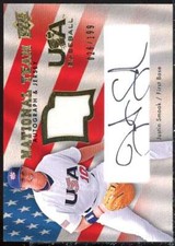 Justin Smoak 2008 Upper Deck USA National Team Jerseys Autographs Black #JS 