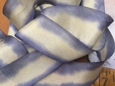 silk ribbon 1" on the bias hand dyed 1yd made in USA violet mist