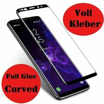 BOOS24 Voll Kleber Panzerfolie Samsung Galaxy S8 S9 S10 + Full 9H Display Schutzglas