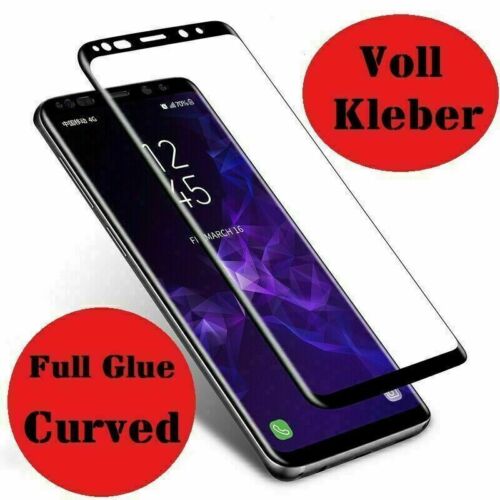 Voll Kleber Panzerfolie Samsung Galaxy S8 S9 S10 + Full 9H Display Schutzglas  - Bild 1 von 18