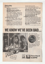 Vintage 1988 WOMEN IN PRISON Magazine AD~FOX Sitcom~JULIA CAMPBELL~Peggy Cass