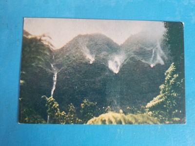 VTG UNUSED POSTCARD.UPSIDE DOWN FALLS NEAR HONOLULU.WESCO SPECTRATONC COLOR CARD