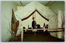 Postcard Re-Created Field Tent, Sherman House, Lancaster, Ohio Unposted