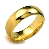 Bling Jewelry Gold Plated High Polish Comfort Fit Tungsten Wedding Band Bling Jewelry Gold Plated High Polish Comfort Fit Tungsten Wedding Band