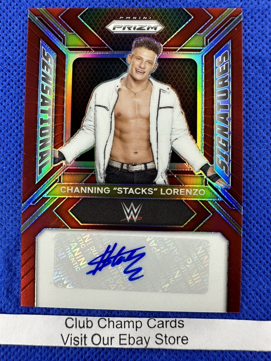 2024 #SS-CSL Channing Lorenzo Panini Prizm WWE Signatures Red