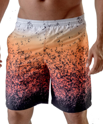 Geronimo Fashion Men's Swimming Shorts Red/Orange Summer