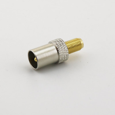 1pc IEC DVB-T TV PAL Male to SMA Female Jack Straight Connector RF Coax Adapter