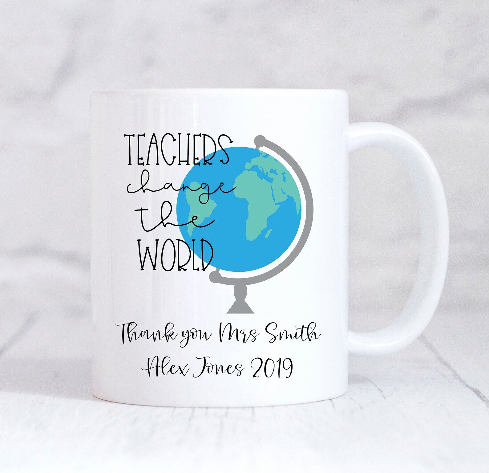 Personalised Teacher Mug Teacher Gift World Best Teacher Teacher Christmas