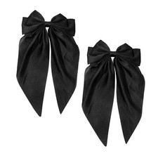 Hair Bows for Women,Big Black Bow,Large Hair Bows Long Tail,Bow Hair Clips,Sa...