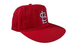 NWOT St. Louis Cardinals Snapback Plain Logo MLB Baseball Hat Red VTG 90s