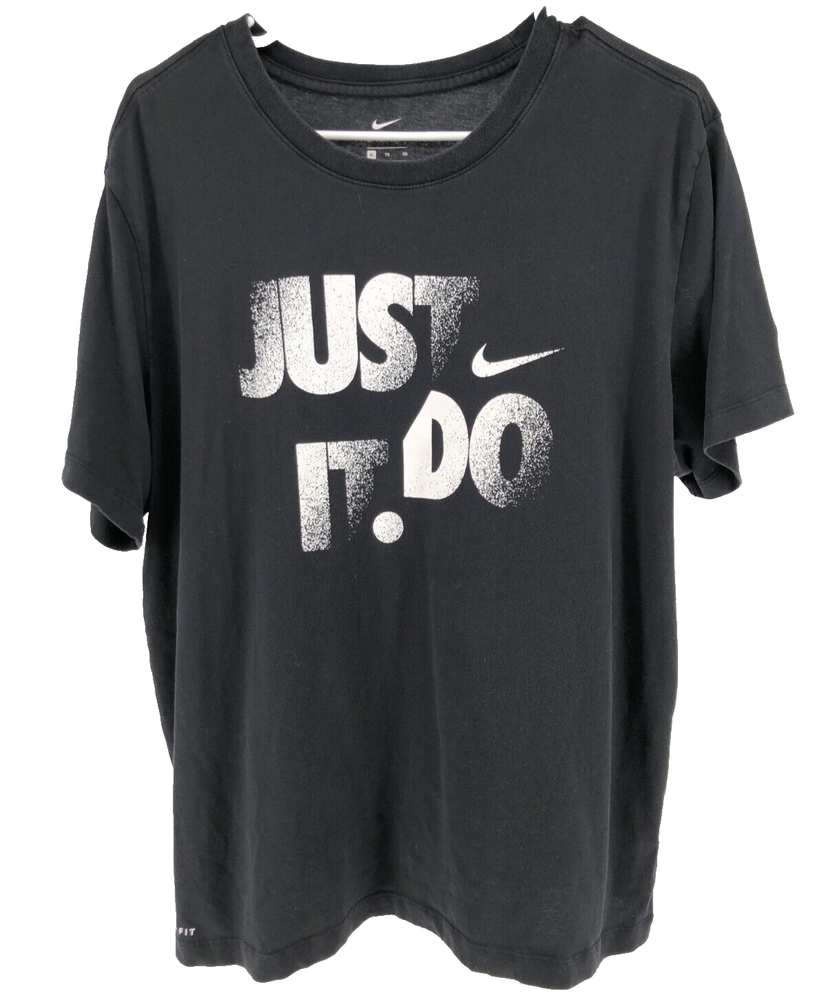 Nike Dri-Fit Just Do It Men’s XL Black Short Sleeve T-Shirt
