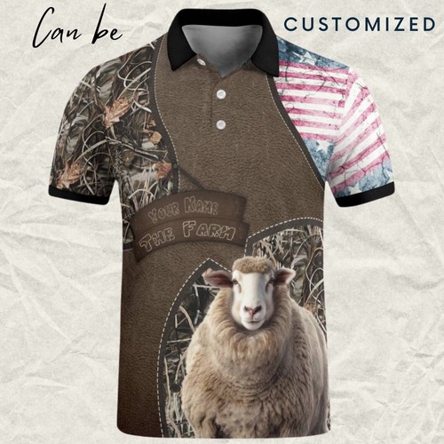 Personalized Farm Sheep 3D Polo Shirt, All Over Print Premium Polo