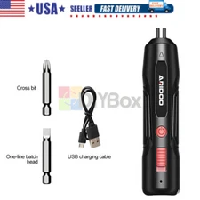 Cordless Electric Screwdriver USB Rechargeable Screwdriver Bit Power Tool USA