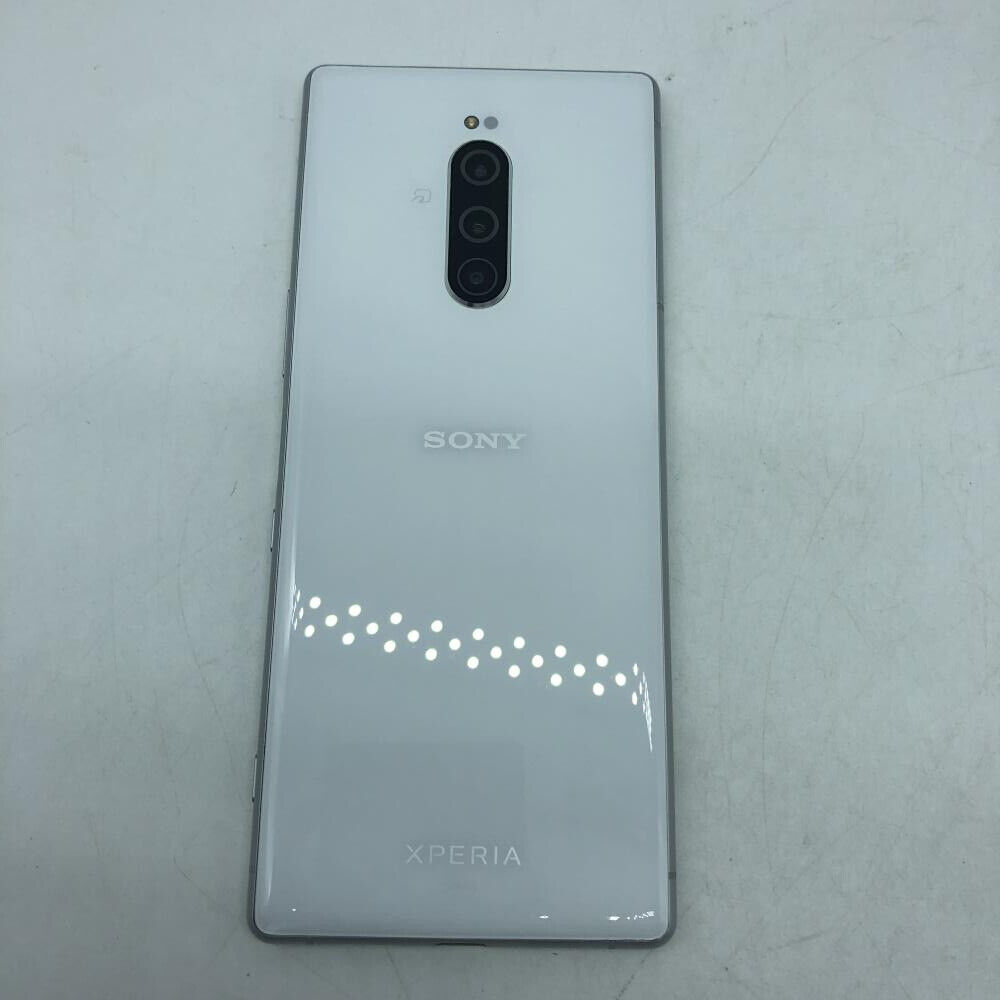 SONY XPERIA 1 AU SOV40 Unlocked White Cell phone sim free USED