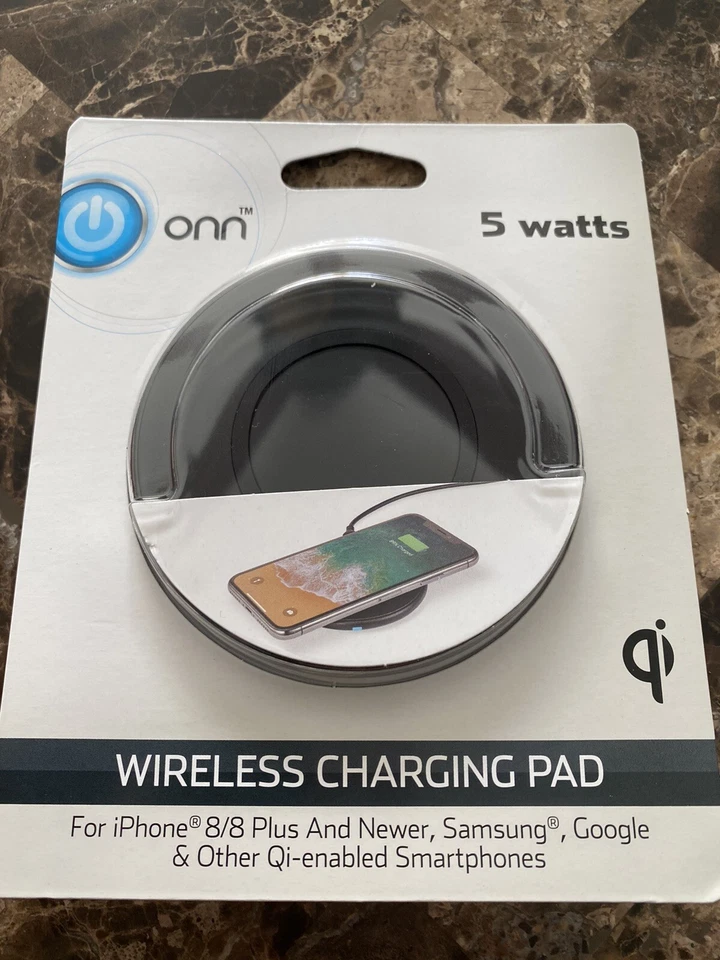 ¡Nuevo! ONN Inalámbrico Smartphone Almohadilla de Carga Cargador 5 Watios iPhone Samsung Lote de 2 Foto 3 de 4