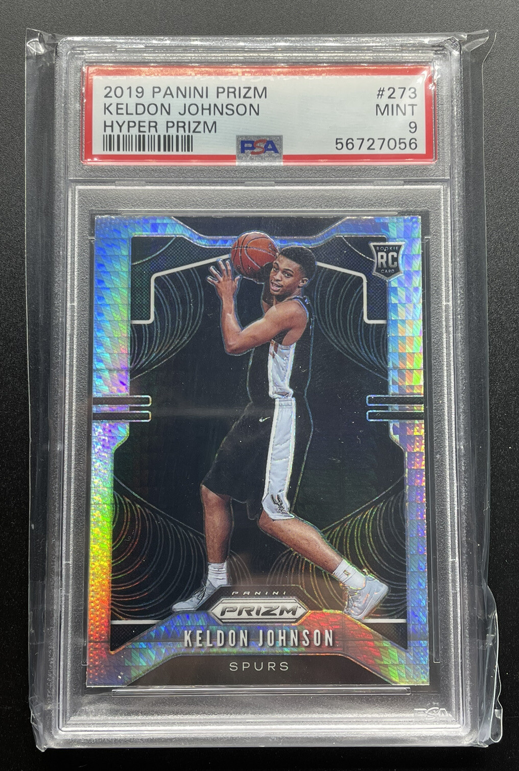 Keldon Johnson PSA 9 2019-20 Panini Prizm Hyper Rookie RC #273 Spurs