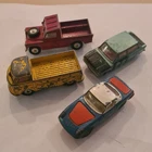 4 Vintage Dinky & Corgi - Lotus Elan,VW Pick Up,Imp,Land Rover 1960's Diecasts